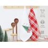 PurpleEssences Christmas Kitchen Towel Set of 2-100% Cotton Tea Towels for Baking, Cleaning, Entertainment & Cooking, Holiday – Snowman and Plaid(Christmas Truck and Plaid)