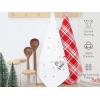 PurpleEssences Christmas Kitchen Towel Set of 2-100% Cotton Tea Towels for Baking, Cleaning, Entertainment & Cooking, Holiday – Snowman and Plaid(Let It Snow and Plaid)
