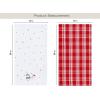 PurpleEssences Christmas Kitchen Towel Set of 2-100% Cotton Tea Towels for Baking, Cleaning, Entertainment & Cooking, Holiday – Snowman and Plaid(Let It Snow and Plaid)
