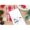 PurpleEssences Christmas Kitchen Towel Set of 2-100% Cotton Tea Towels for Baking, Cleaning, Entertainment & Cooking, Holiday – Snowman and Plaid(Let It Snow and Plaid)