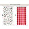 PurpleEssences Christmas Kitchen Towel Set of 2-100% Cotton Tea Towels for Baking, Cleaning, Entertainment & Cooking, Holiday – Snowman and Plaid(Mistletoe and Plaid)