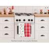 PurpleEssences Christmas Kitchen Towel Set of 2-100% Cotton Tea Towels for Baking, Cleaning, Entertainment & Cooking, Holiday – Snowman and Plaid(Mistletoe and Plaid)