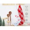 PurpleEssences Christmas Kitchen Towel Set of 2-100% Cotton Tea Towels for Baking, Cleaning, Entertainment & Cooking, Holiday – Snowman and Plaid(Snowman and Plaid)