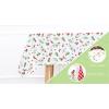 PurpleEssences Christmas Mistletoe Tablecloths – Xmas Tree, Water Resistant 60 x 84 inch Table Cloth Washable Table Cover for Dining Holiday Decor – Red Green and White(Red Green White)