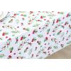 PurpleEssences Christmas Mistletoe Tablecloths – Xmas Tree, Water Resistant 60 x 84 inch Table Cloth Washable Table Cover for Dining Holiday Decor – Red Green and White(Red Green White)