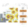 PurpleEssences Cotton Kitchen Towels Set of 4 – 16×26 in Summer Prints – Absorbent, Reusable Tea Towels for Seasonal Kitchen Décor – Camping(Sunflower)