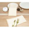 PurpleEssences Cream Cloth Napkins with Lace, 18×18 Inch Fall Thanksgiving, 100% Cotton, Set of 4 Reusable Fabric Napkins, Washable Cloth Dinner Napkins, Cream Edges(Cream – Edges – Cream)