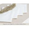 PurpleEssences Cream Cloth Napkins with Lace, 18×18 Inch Fall Thanksgiving, 100% Cotton, Set of 4 Reusable Fabric Napkins, Washable Cloth Dinner Napkins, Cream Edges(White – Edges – White)