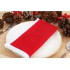 PurpleEssences Cream Cloth Napkins with Lace, 18×18 Inch Fall Thanksgiving, 100% Cotton, Set of 4 Reusable Fabric Napkins, Washable Cloth Dinner Napkins, Cream Edges(Red – Edges – White)