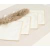 PurpleEssences Cream Cloth Napkins with Lace, 18×18 Inch Fall Thanksgiving, 100% Cotton, Set of 4 Reusable Fabric Napkins, Washable Cloth Dinner Napkins, Cream Edges(Cream – Edges – Cream)