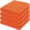 PurpleEssences Dish Cloths and Dish Rags – 8 Pack Waffle Weave Solid Kitchen Dish Wash Cloths, 100% Cotton, 12 x 12 Inches, Ultra Soft Absorbent Quick Drying Fall Thanksgiving – Red(Orange)