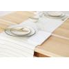 PurpleEssences Dobby Stripe Ribbed Woven Table Runner with Multi-Tassels Farmhouse Dining Room Decor – Fall Thanksgiving – 14 x 90 Inch – Red and White(Gray and H.white)
