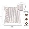 PurpleEssences Double Pin Striped Patchwork Farmhouse Pillow Covers Set of 2, 20×20 Inch Cotton Decorative Cushion Covers for Sofa, Couch, Chair & Bedroom Décor Fall Thanksgiving – Brown and H.White(Brown and H.white)