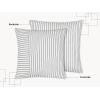 PurpleEssences Double Pin Striped Patchwork Farmhouse Pillow Covers Set of 2, 20×20 Inch Cotton Decorative Cushion Covers for Sofa, Couch, Chair & Bedroom Décor Fall Thanksgiving – Brown and H.White(Black and H.white)