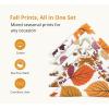 PurpleEssences Fall Harvest Décor Thanksgiving Set of 10 Cloth Dinner Napkins 100% Cotton 15×15 Inches – Autumn Farmhouse Kitchen – Assorted – Fall Leaves