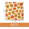 PurpleEssences Fall Harvest Décor Thanksgiving Set of 10 Cloth Dinner Napkins 100% Cotton 15×15 Inches – Autumn Farmhouse Kitchen – Assorted – Fall Leaves