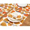 PurpleEssences Fall Harvest Decor Thanksgiving Napkins, 18×18 Fall Cloth Napkins Set of 6, 100% Cotton Autumn Fall Leaves Dinner Napkins for Farmhouse Kitchen, Maple Leaves(Amber)