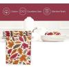 PurpleEssences Fall Harvest Decor Thanksgiving Napkins, 18×18 Fall Cloth Napkins Set of 6, 100% Cotton Autumn Fall Leaves Dinner Napkins for Farmhouse Kitchen, Maple Leaves(Fall Garden)