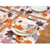 PurpleEssences Fall Harvest Decor Thanksgiving Napkins, 18×18 Fall Cloth Napkins Set of 6, 100% Cotton Autumn Fall Leaves Dinner Napkins for Farmhouse Kitchen, Maple Leaves(Maple Leaves)