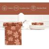 PurpleEssences Fall Harvest Decor Thanksgiving Napkins, 18×18 Fall Cloth Napkins Set of 6, 100% Cotton Autumn Fall Leaves Dinner Napkins for Farmhouse Kitchen, Maple Leaves(Damask Maple Leaves)