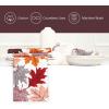 PurpleEssences Fall Harvest Decor Thanksgiving Napkins, 18×18 Fall Cloth Napkins Set of 6, 100% Cotton Autumn Fall Leaves Dinner Napkins for Farmhouse Kitchen, Maple Leaves(Maple Leaves)