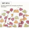 PurpleEssences Fall Harvest Decor Thanksgiving Napkins, 18×18 Fall Cloth Napkins Set of 6, 100% Cotton Autumn Fall Leaves Dinner Napkins for Farmhouse Kitchen, Maple Leaves(Autumn Leaves)