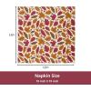 PurpleEssences Fall Harvest Decor Thanksgiving Napkins, 18×18 Fall Cloth Napkins Set of 6, 100% Cotton Autumn Fall Leaves Dinner Napkins for Farmhouse Kitchen, Maple Leaves(Fall Garden)