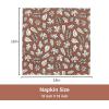 PurpleEssences Fall Harvest Thanksgiving Napkins 18×18 Inch – 100% Cotton Autumn Leaves Print – Reusable, Washable Dinner Napkins for Home, Kitchen & Parties – Fall Maze(Heap of Autumn)