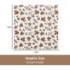 PurpleEssences Fall Harvest Thanksgiving Napkins 18×18 Inch – 100% Cotton Autumn Leaves Print – Reusable, Washable Dinner Napkins for Home, Kitchen & Parties – Fall Maze(Fall Dream)