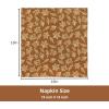 PurpleEssences Fall Harvest Thanksgiving Napkins 18×18 Inch – 100% Cotton Autumn Leaves Print – Reusable, Washable Dinner Napkins for Home, Kitchen & Parties – Fall Maze(Jora)