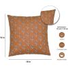 PurpleEssences Fall Pillow Covers 18×18 – Set of 2 Autumn Throw Cushion Cases with Autumn Leaves – Farmhouse Thanksgiving Decor for Sofa, Couch, Home, or Outdoor Use (Jora, 18 x 18 Inch)(Goldenrod Rust)