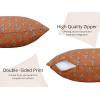 PurpleEssences Fall Pillow Covers 18×18 – Set of 2 Autumn Throw Cushion Cases with Autumn Leaves – Farmhouse Thanksgiving Decor for Sofa, Couch, Home, or Outdoor Use (Jora, 18 x 18 Inch)(Goldenrod Rust)