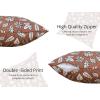 PurpleEssences Fall Pillow Covers 18×18 – Set of 2 Autumn Throw Cushion Cases with Autumn Leaves – Farmhouse Thanksgiving Decor for Sofa, Couch, Home, or Outdoor Use (Jora, 18 x 18 Inch)(Heap of Autumn)