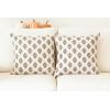 PurpleEssences Fall Pillow Covers 18×18 – Set of 2 Autumn Throw Cushion Cases with Autumn Leaves – Farmhouse Thanksgiving Decor for Sofa, Couch, Home, or Outdoor Use (Jora, 18 x 18 Inch)(Goldenrod Beige)