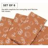 PurpleEssences Fall Pumpkin Harvest Thanksgiving Cloth Napkins 18×18 Inch, Set of 6 – Reusable, Washable Dinner Napkins for Home, Kitchen & Parties – Pumpkin Spice(Pumpkin Spice)