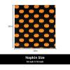 PurpleEssences Fall Pumpkin Harvest Thanksgiving Cloth Napkins 18×18 Inch, Set of 6 – Reusable, Washable Dinner Napkins for Home, Kitchen & Parties – Pumpkin Spice(Halloween Pumpkin)
