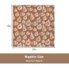 PurpleEssences Fall Pumpkin Harvest Thanksgiving Cloth Napkins 18×18 Inch, Set of 6 – Reusable, Washable Dinner Napkins for Home, Kitchen & Parties – Pumpkin Spice(Harvest)