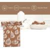 PurpleEssences Fall Pumpkin Harvest Thanksgiving Cloth Napkins 18×18 Inch, Set of 6 – Reusable, Washable Dinner Napkins for Home, Kitchen & Parties – Pumpkin Spice(Harvest)