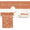 PurpleEssences Fall Pumpkin Harvest Thanksgiving Cloth Napkins 18×18 Inch, Set of 6 – Reusable, Washable Dinner Napkins for Home, Kitchen & Parties – Pumpkin Spice(Pumpkin Spice)