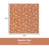 PurpleEssences Fall Pumpkin Harvest Thanksgiving Cloth Napkins 18×18 Inch, Set of 6 – Reusable, Washable Dinner Napkins for Home, Kitchen & Parties – Pumpkin Spice(Pumpkin Spice)