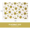 PurpleEssences Fall Pumpkin Placemats – Set of 4, 13×19 Inch, 100% Cotton, Washable Autumn Table Mats for Thanksgiving, Kitchen, Dining & Party Decor – Pumpkin Spice(Acorn)