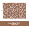 PurpleEssences Fall Pumpkin Placemats – Set of 4, 13×19 Inch, 100% Cotton, Washable Autumn Table Mats for Thanksgiving, Kitchen, Dining & Party Decor – Pumpkin Spice(Harvest)