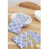 PurpleEssences Floral Cloth Napkins – Set of 6, 18×18 Inch – 100% Cotton, Soft, Durable & Washable – Perfect for Everyday Dining – Fall Thanksgiving – Blue Floral(Floral Paisley)