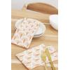 PurpleEssences Floral Cloth Napkins – Set of 6, 18×18 Inch – 100% Cotton, Soft, Durable & Washable – Perfect for Everyday Dining – Fall Thanksgiving – Blue Floral(Lumine – Orange/Cream)