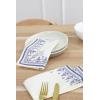 PurpleEssences Floral Cloth Napkins – Set of 6, 18×18 Inch – 100% Cotton, Soft, Durable & Washable – Perfect for Everyday Dining – Fall Thanksgiving – Blue Floral(Ethnic)
