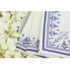 PurpleEssences Floral Cloth Napkins – Set of 6, 18×18 Inch – 100% Cotton, Soft, Durable & Washable – Perfect for Everyday Dining – Fall Thanksgiving – Blue Floral(Ethnic)