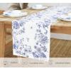 PurpleEssences Floral Table Runner – 100% Cotton – for Seasonal Formhouse Kitchen and Dining Table Decor – Fall Thanksgiving – 14 x 72 Inches – French Flower Garden(French Flower Garden)