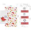 PurpleEssences Flour Sack Kitchen Towels – Set of 2 Summer Dish Towels with Hanging Loop 16×26 Inch Absorbent Reusable Cotton Cloths for Cleaning, Cute Design Housewarming Gift – French Flower Garden(Sweet Summer)