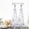 PurpleEssences Flour Sack Kitchen Towels – Set of 2 Summer Dish Towels with Hanging Loop 16×26 Inch Absorbent Reusable Cotton Cloths for Cleaning, Cute Design Housewarming Gift – French Flower Garden(French Flower Garden)