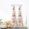 PurpleEssences Flour Sack Kitchen Towels – Set of 2 Summer Dish Towels with Hanging Loop 16×26 Inch Absorbent Reusable Cotton Cloths for Cleaning, Cute Design Housewarming Gift – French Flower Garden(Melon Hue)